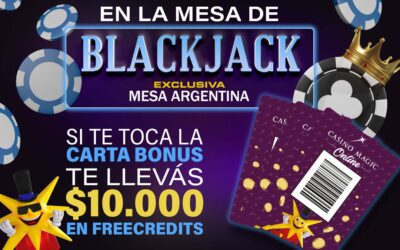 ¡Carta Mágica en Ondiss Blackjack Argentino!