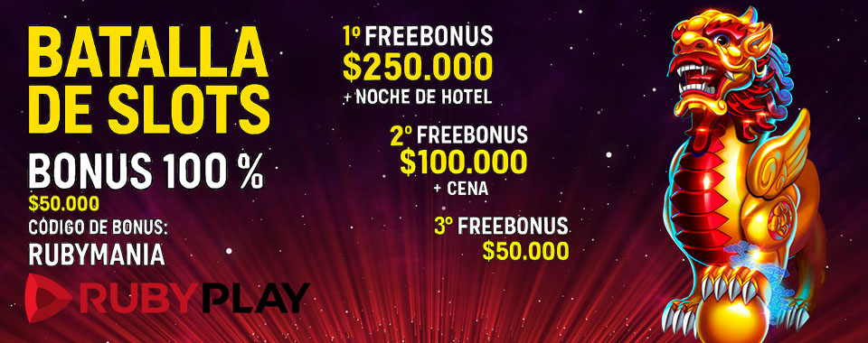 ¡Batalla Slots RubyPlay en Casino Magic Online!